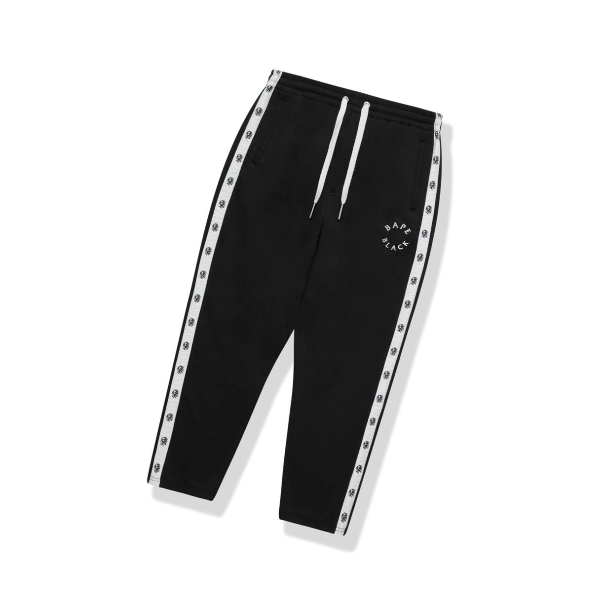 Men\'s A BATHING APE Logo Track Long Pants Black | ZMWK70925