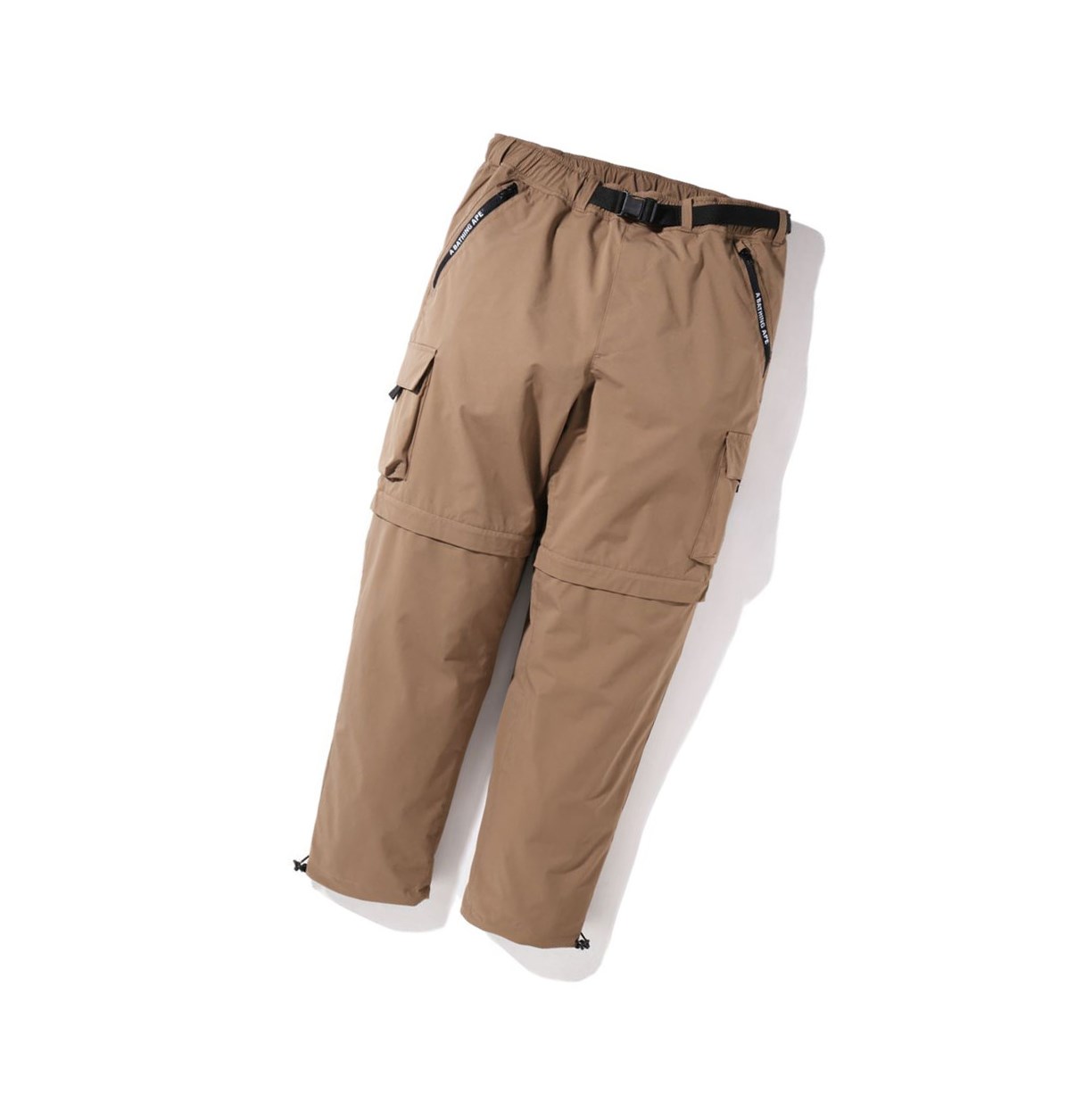 Men\'s A BATHING APE Multi Pocket Detachable Wide Fit Long Pants Beige | ZEJA61378