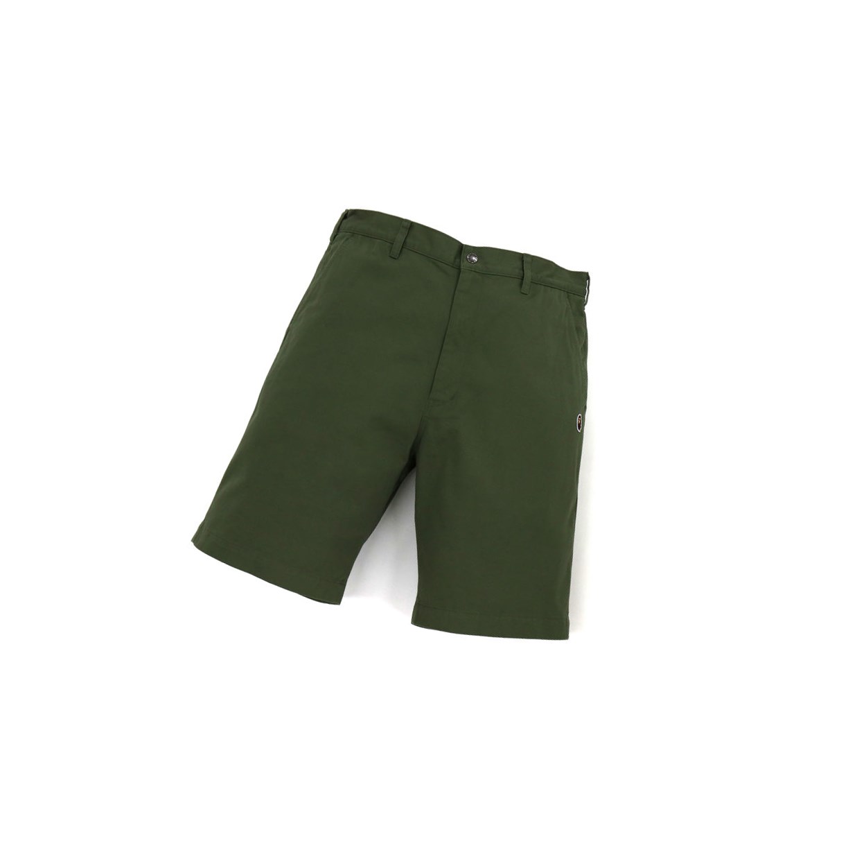 Men\'s A BATHING APE One Point Chino Shorts Army Green | FKPE42806