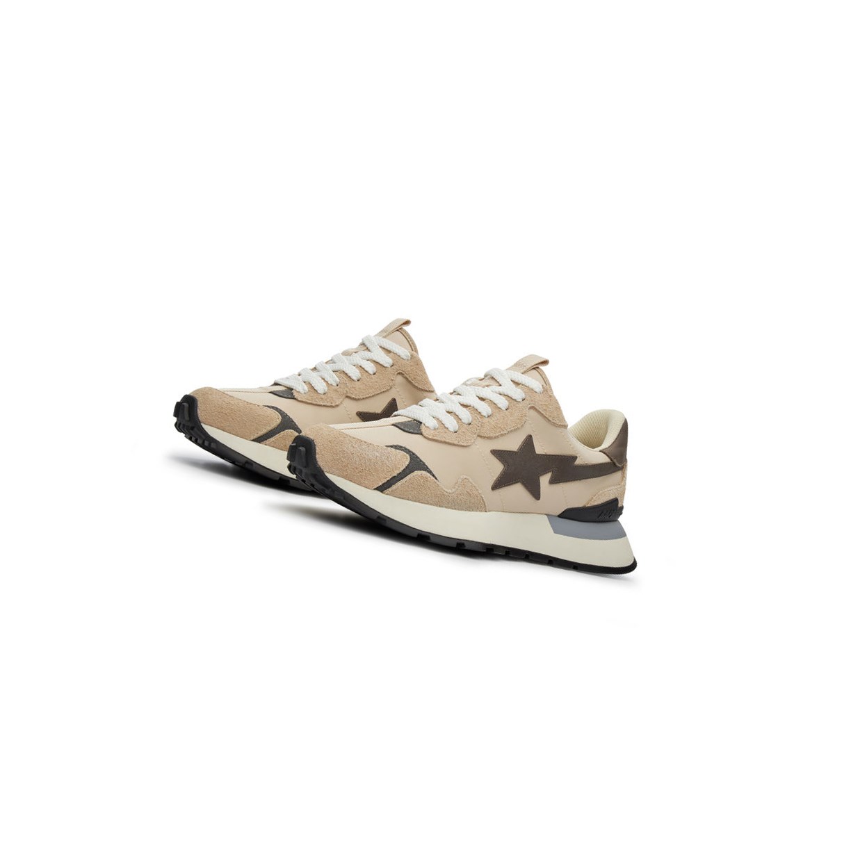 Men\'s A BATHING APE Road Sta Express #1 M2 Low Sneakers Beige | EQOS79351