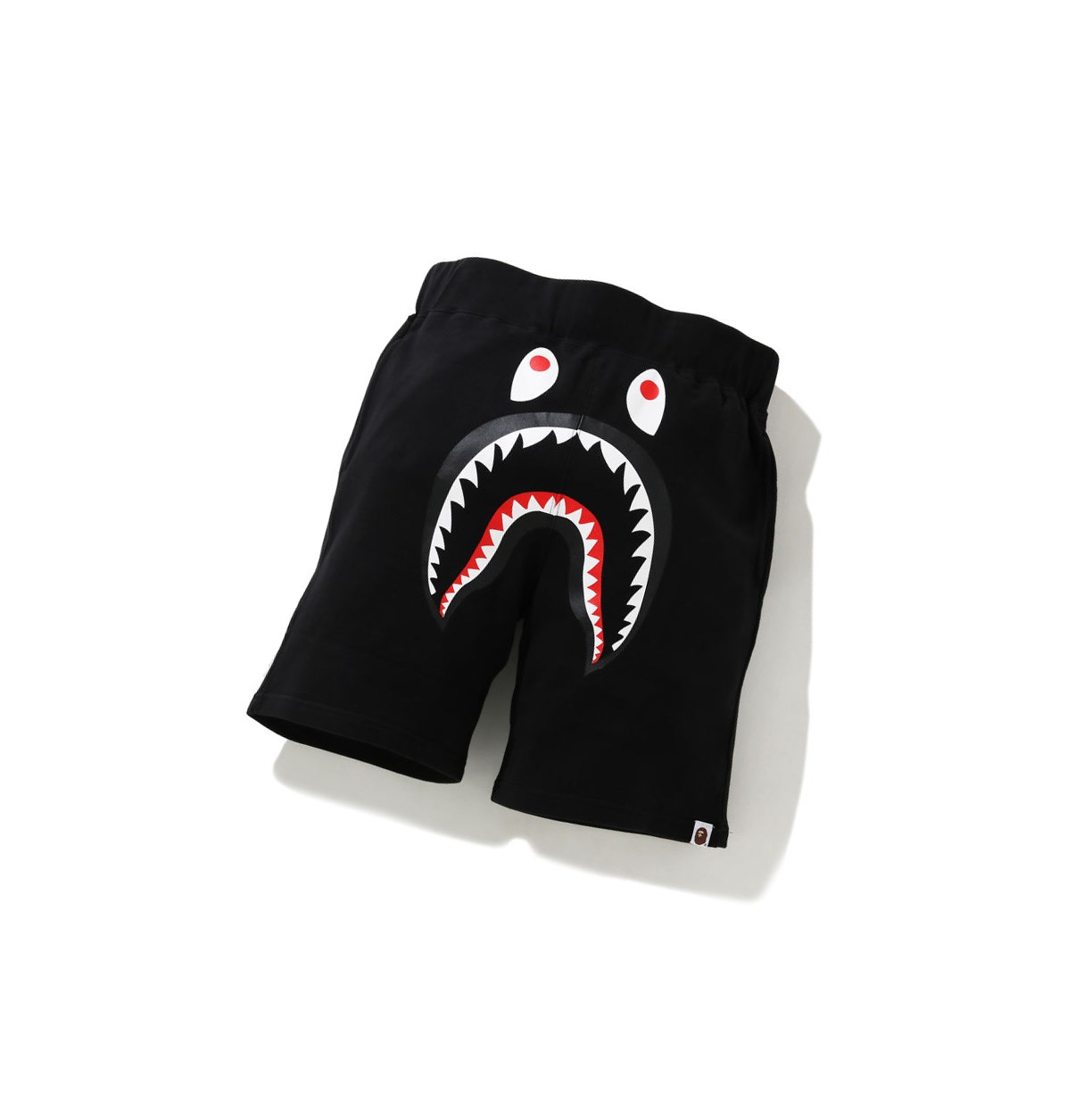 Men\'s A BATHING APE Shark Sweat Shorts Black | AOUT16852