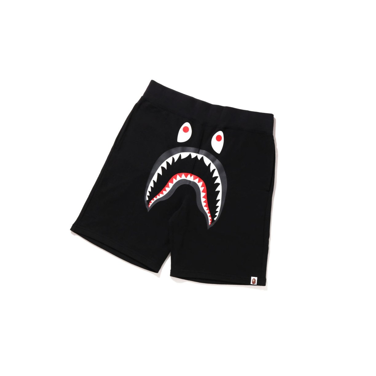 Men\'s A BATHING APE Shark Sweat Shorts Black | VPAF90168