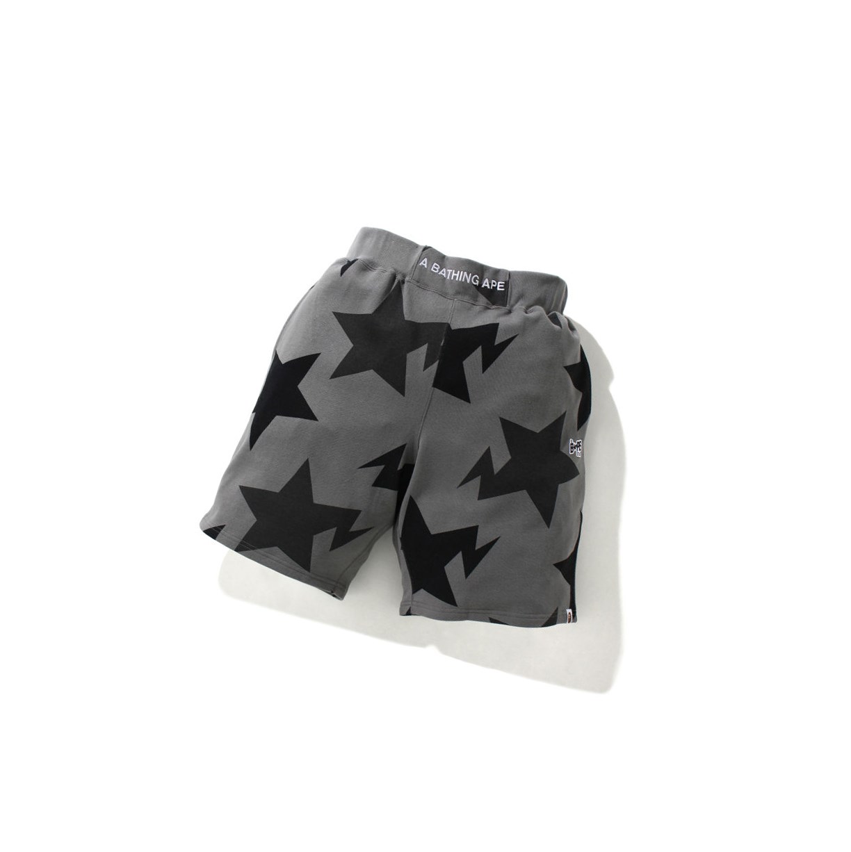 Men\'s A BATHING APE Sta Pattern Wide Fit Shorts Black | QLSN14903