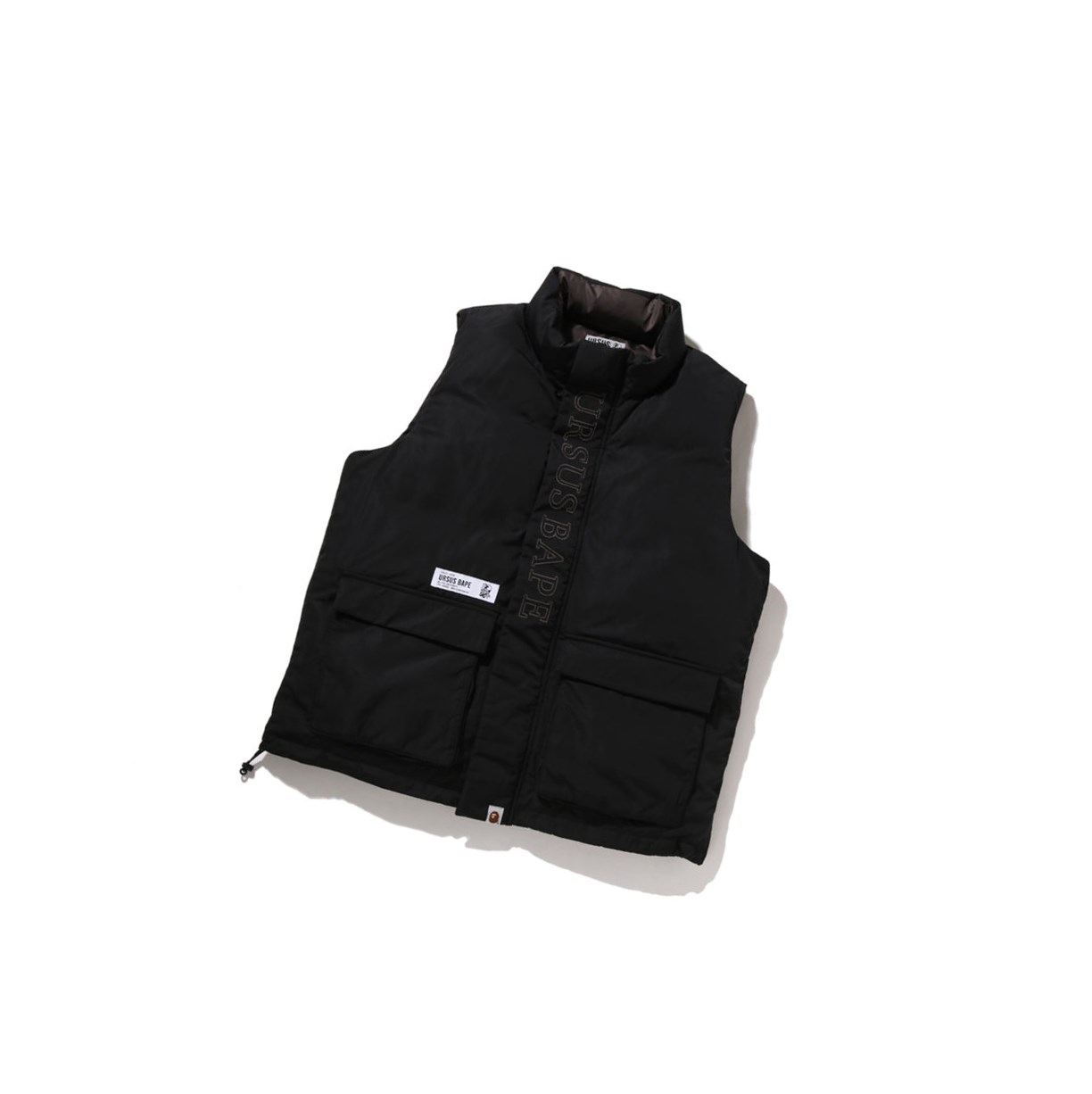 Men\'s A BATHING APE Ursus Loose Fit Down Vest Black | NDOX52341