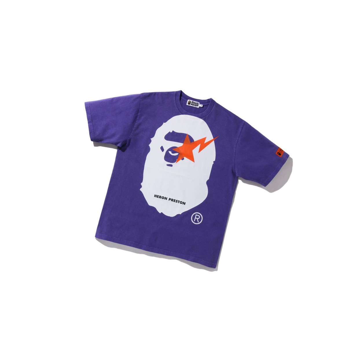 Men\'s A BATHING APE X Heron Preston Relaxed Tee Short Sleeve T Shirts Purple | RZAL10763