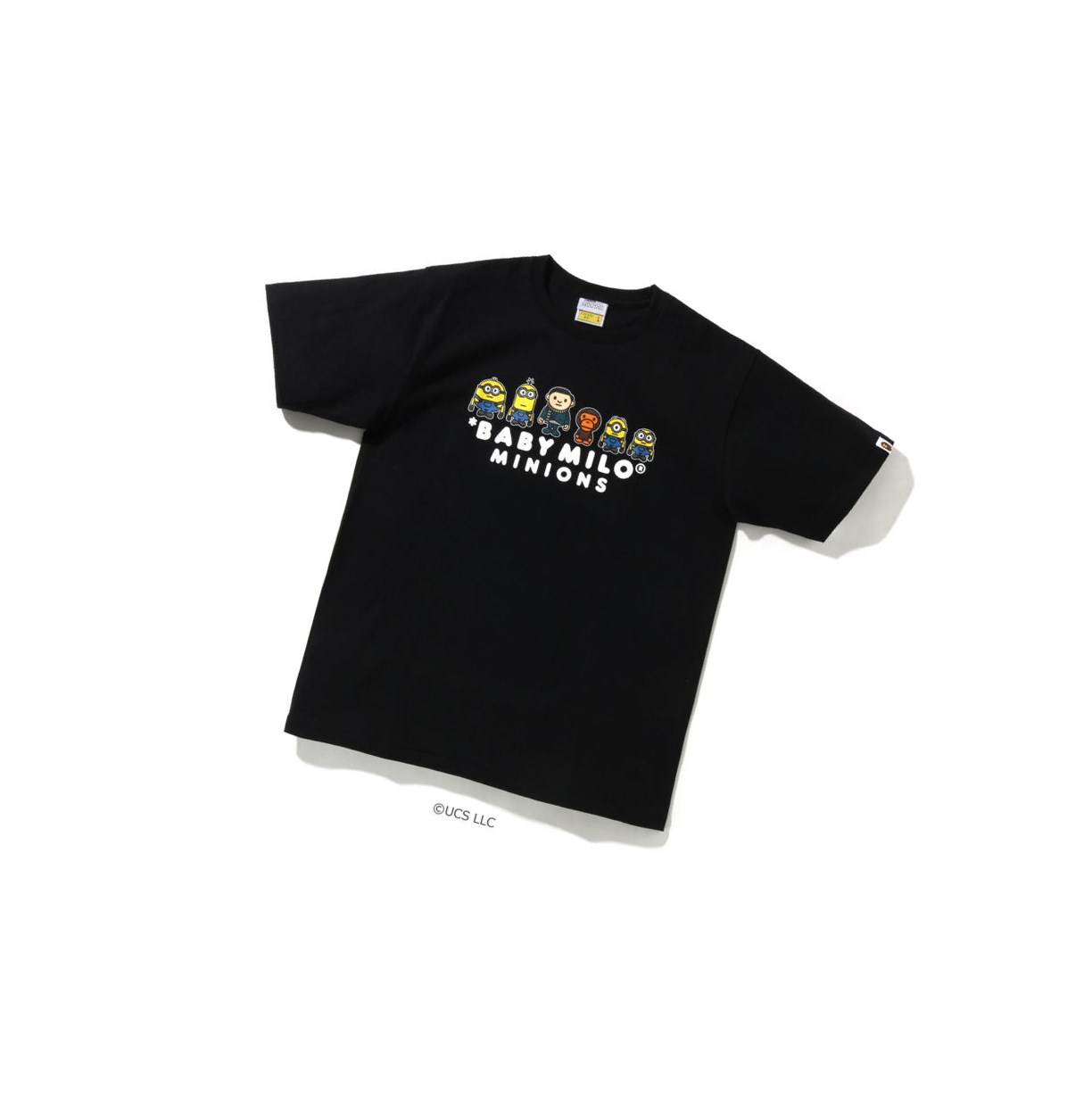 Men\'s A BATHING APE X Minions Tee05 Short Sleeve T Shirts Black | XINA56708