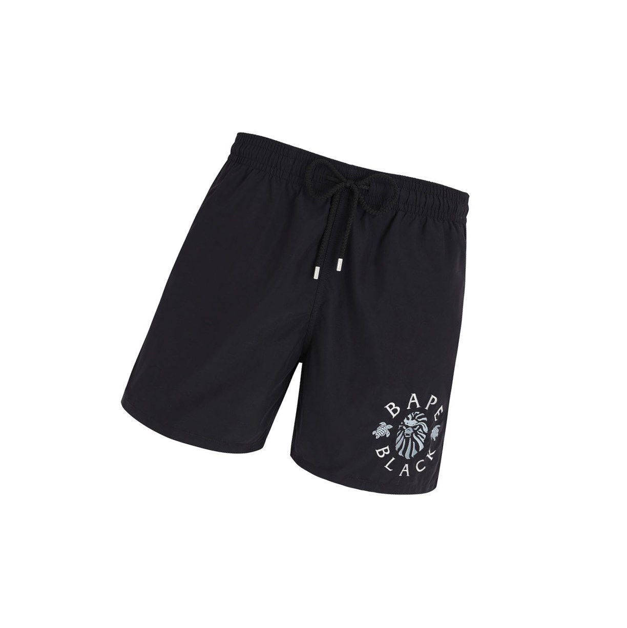 Men\'s A BATHING APE X Vilebrequin Motu Shorts Black | DVUQ65928