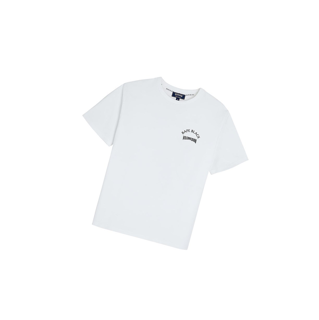 Men\'s A BATHING APE X Vilebrequin Tape Tee Short Sleeve T Shirts White | RHIT21980