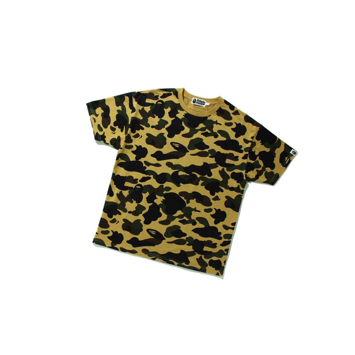 Women\'s A BATHING APE 1st Camo Oversized Tee Short Sleeve T Shirts Mellow Yellow | LYUK73950