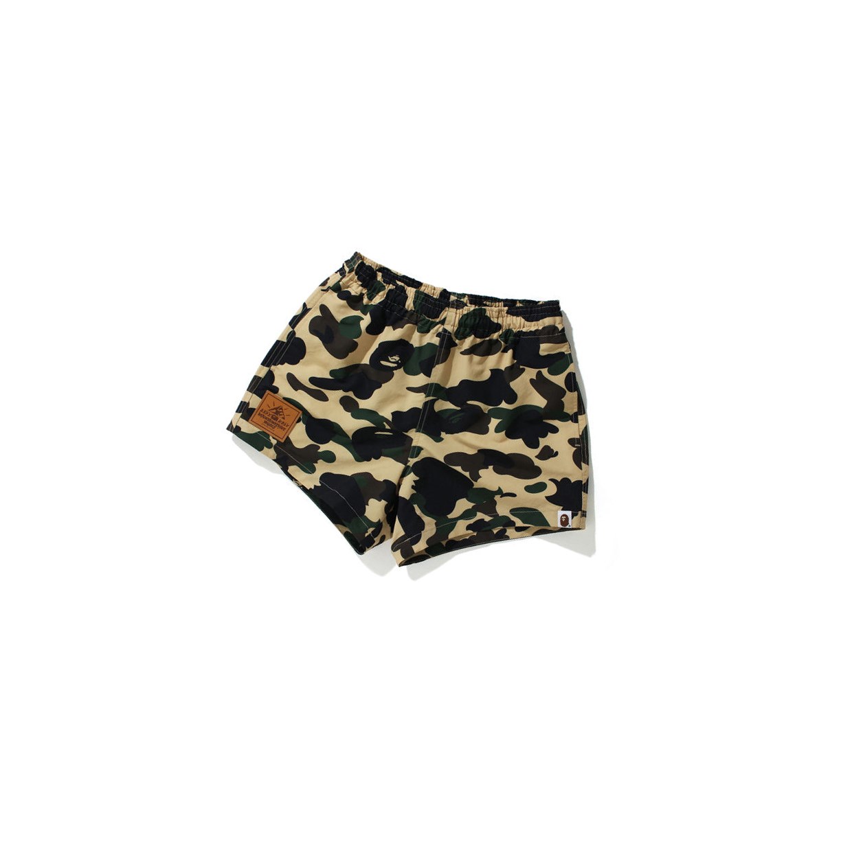 Women\'s A BATHING APE 1st Camo Shorts Mellow Yellow | TOYD78206