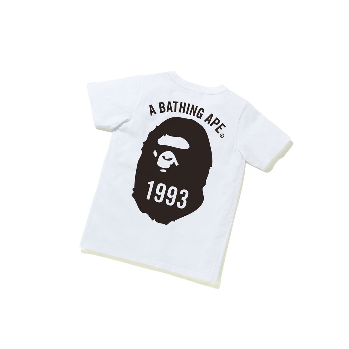 Women's A BATHING APE Ape Head One Point Tee #4 Short Sleeve T Shirts White | DAYJ62710