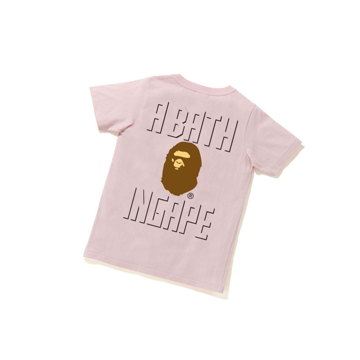 Women's A BATHING APE Ape Head One Point Tee #2 Short Sleeve T Shirts Pink | WLZU41293