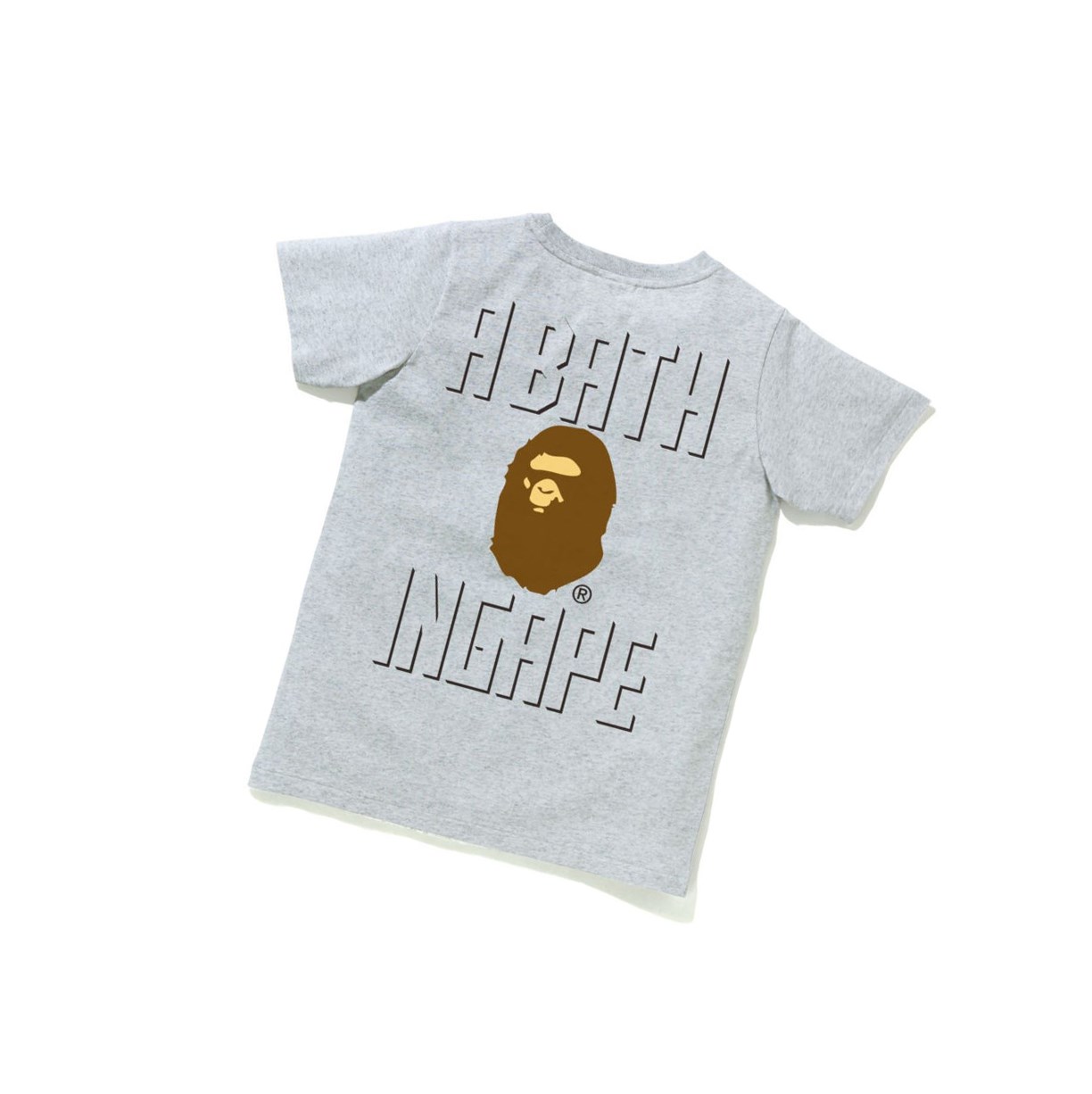 Women's A BATHING APE Ape Head One Point Tee #2 Short Sleeve T Shirts Grey | ZSLA25641