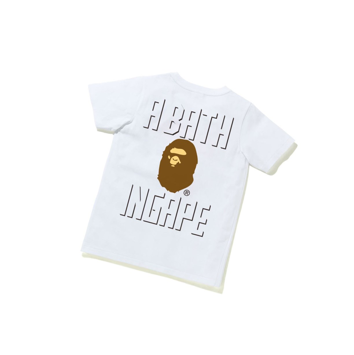 Women's A BATHING APE Ape Head One Point Tee #2 Short Sleeve T Shirts White | ZSYN06781