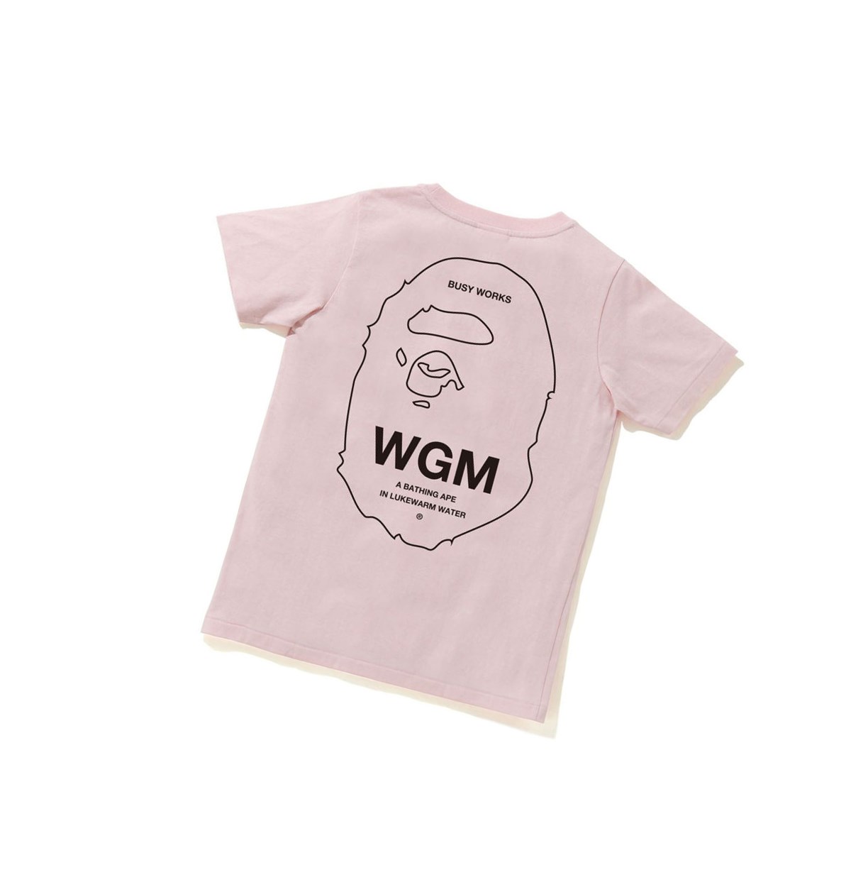 Women's A BATHING APE Ape Head One Point Tee #1 Short Sleeve T Shirts Pink | ZUEH15873