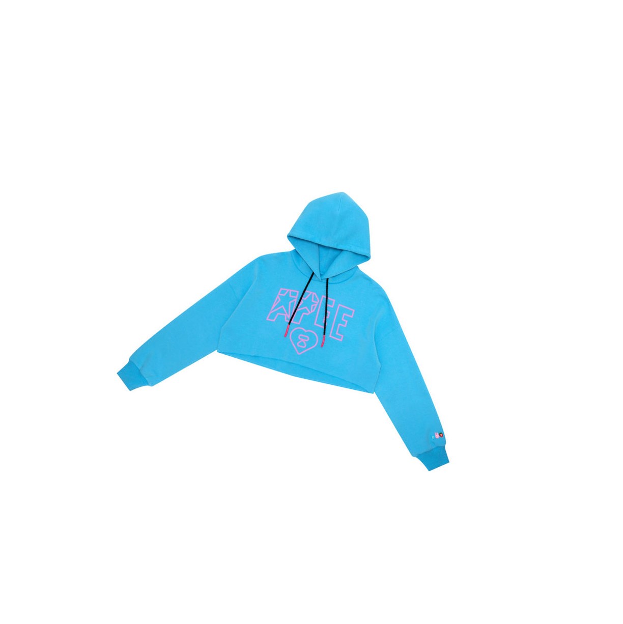 Women\'s A BATHING APE Apee Logo Cropped Hoody Hoodie Blue | MJVB31508