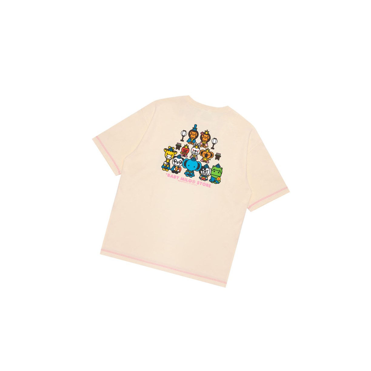 Women's A BATHING APE Baby Milo Boxy Fit Tee Short Sleeve T Shirts White | JETI17869