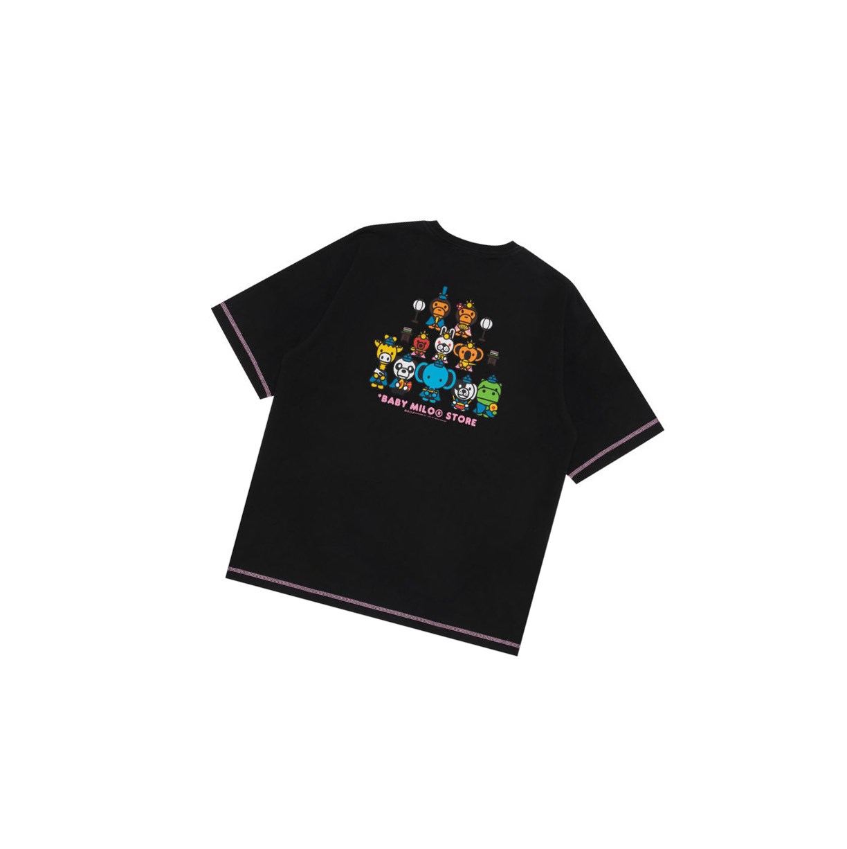 Women's A BATHING APE Baby Milo Boxy Fit Tee Short Sleeve T Shirts Black | TCMW43175