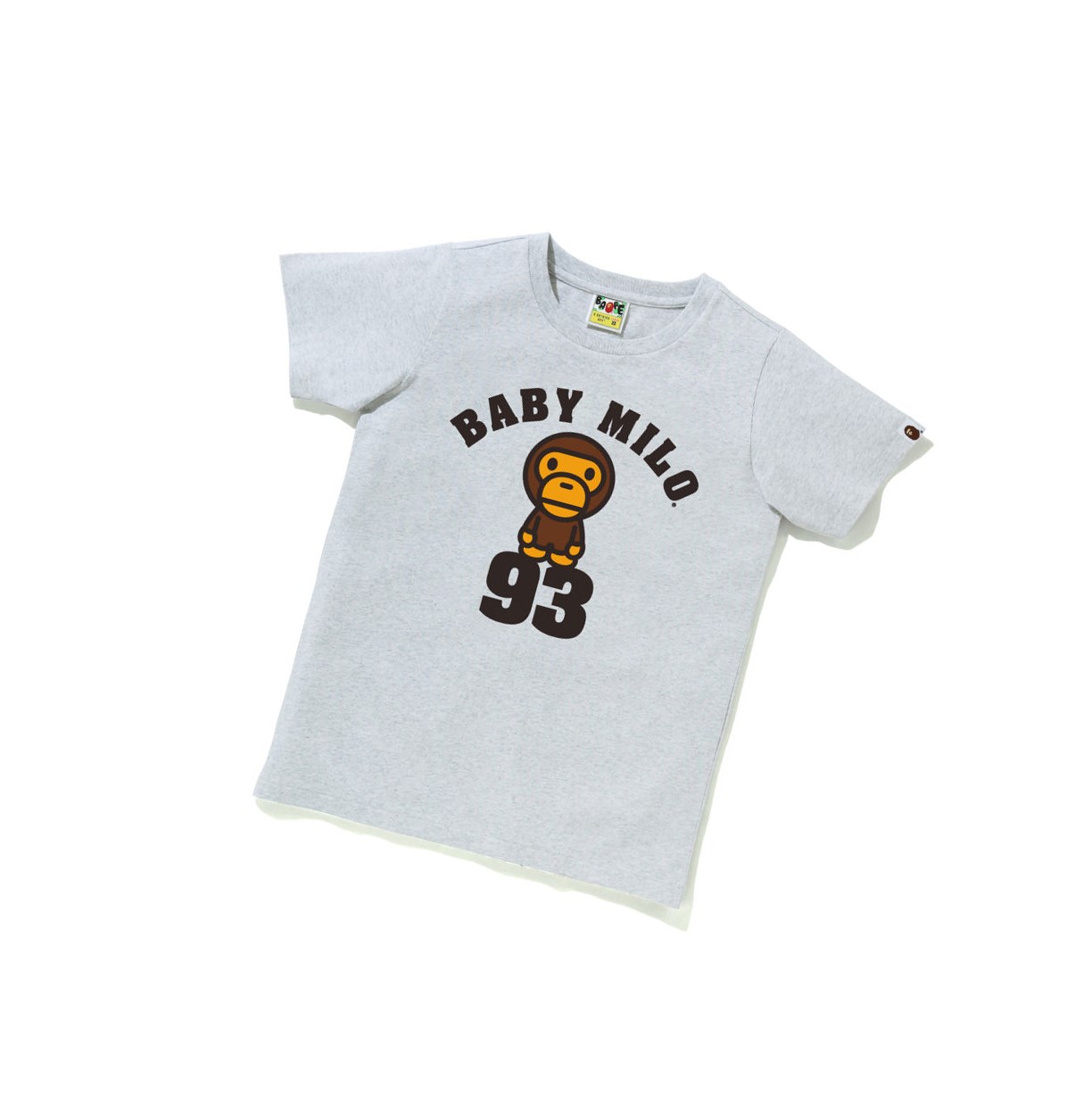 Women\'s A BATHING APE Baby Milo On 93 Tee Short Sleeve T Shirts Grey | BLJF41768