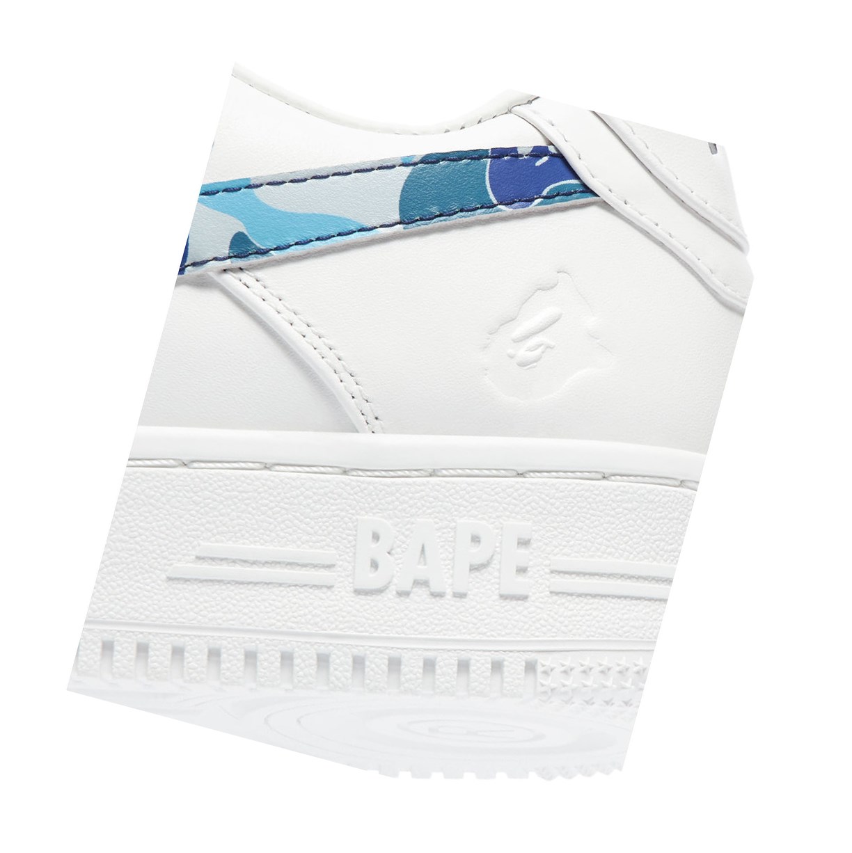 Women's A BATHING APE Bape Sta™ White / Abc Camo Low Sneakers Blue | FGZW24735