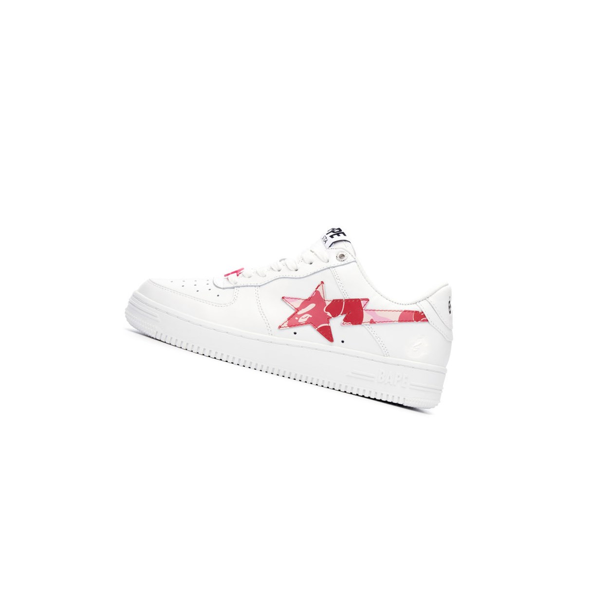 Women's A BATHING APE Bape Sta™ White / Abc Camo Low Sneakers Carmine Rose | IYPB49728