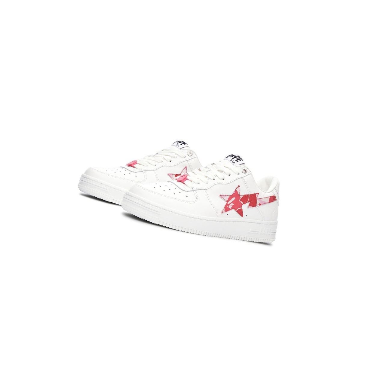 Women\'s A BATHING APE Bape Sta™ White / Abc Camo Low Sneakers Carmine Rose | IYPB49728