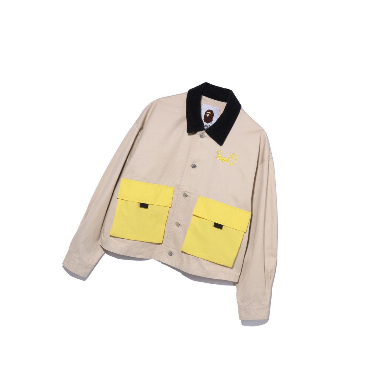 Women\'s A BATHING APE Big Pocket Work Jackets Beige | LXRY73148