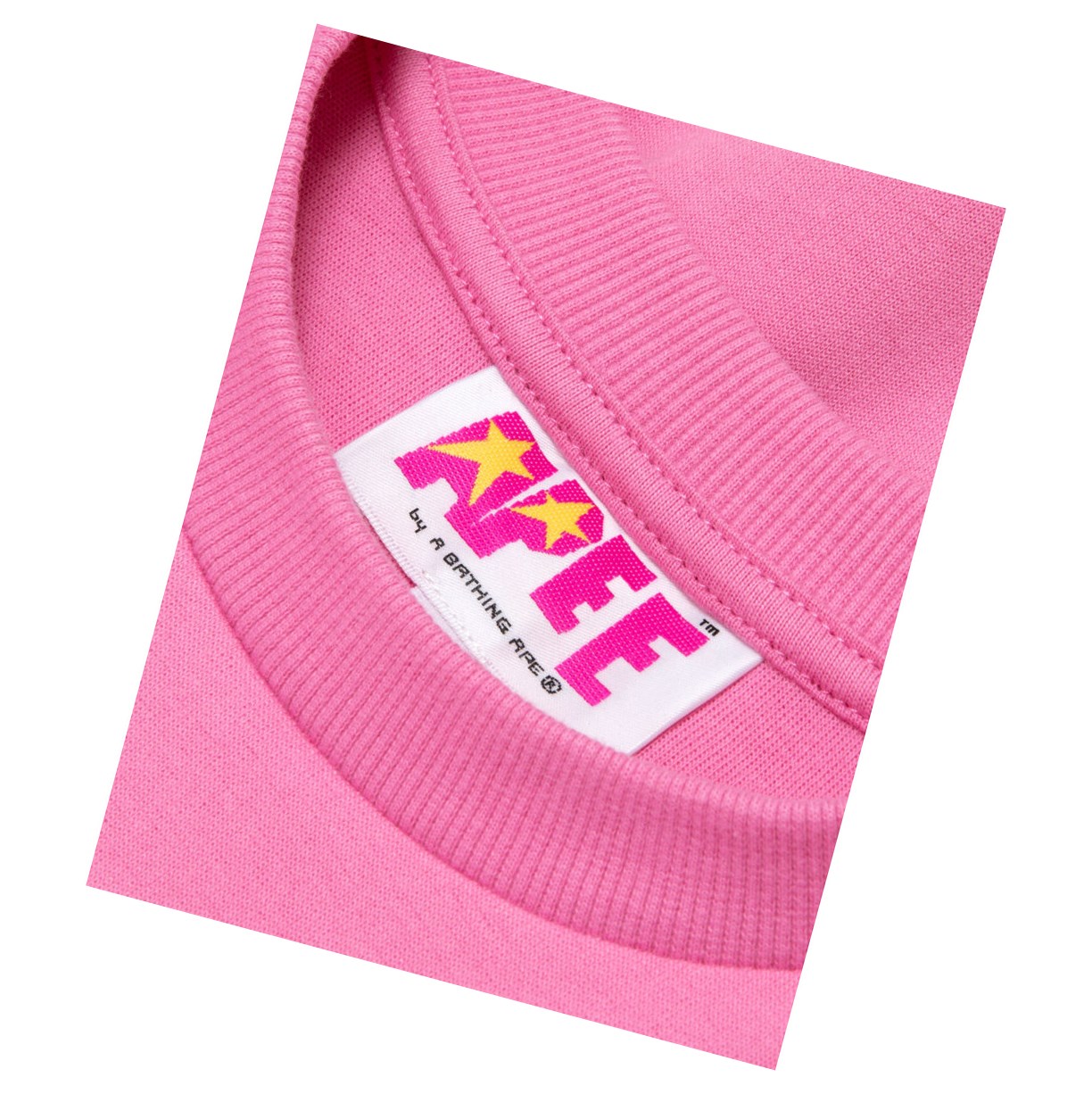 Women's A BATHING APE Cropped Logo Sweatshirts Pink | EXDJ24750