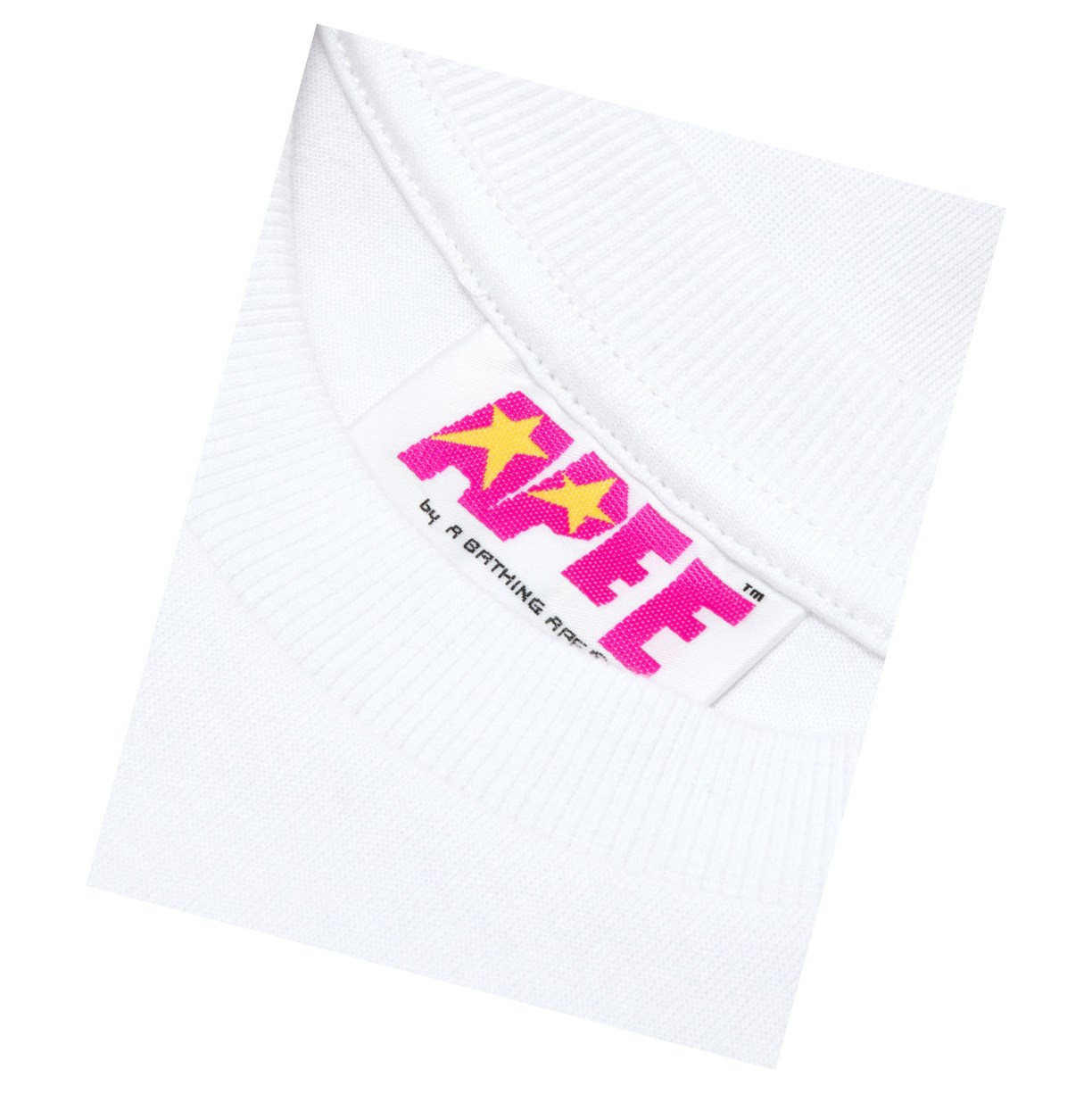 Women's A BATHING APE Cropped Logo Sweatshirts White | FWSX28619