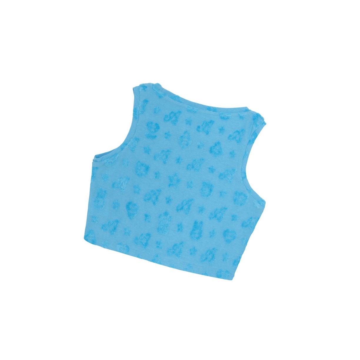 Women's A BATHING APE Cropped Pattern Vest Light Blue | BRTJ48761