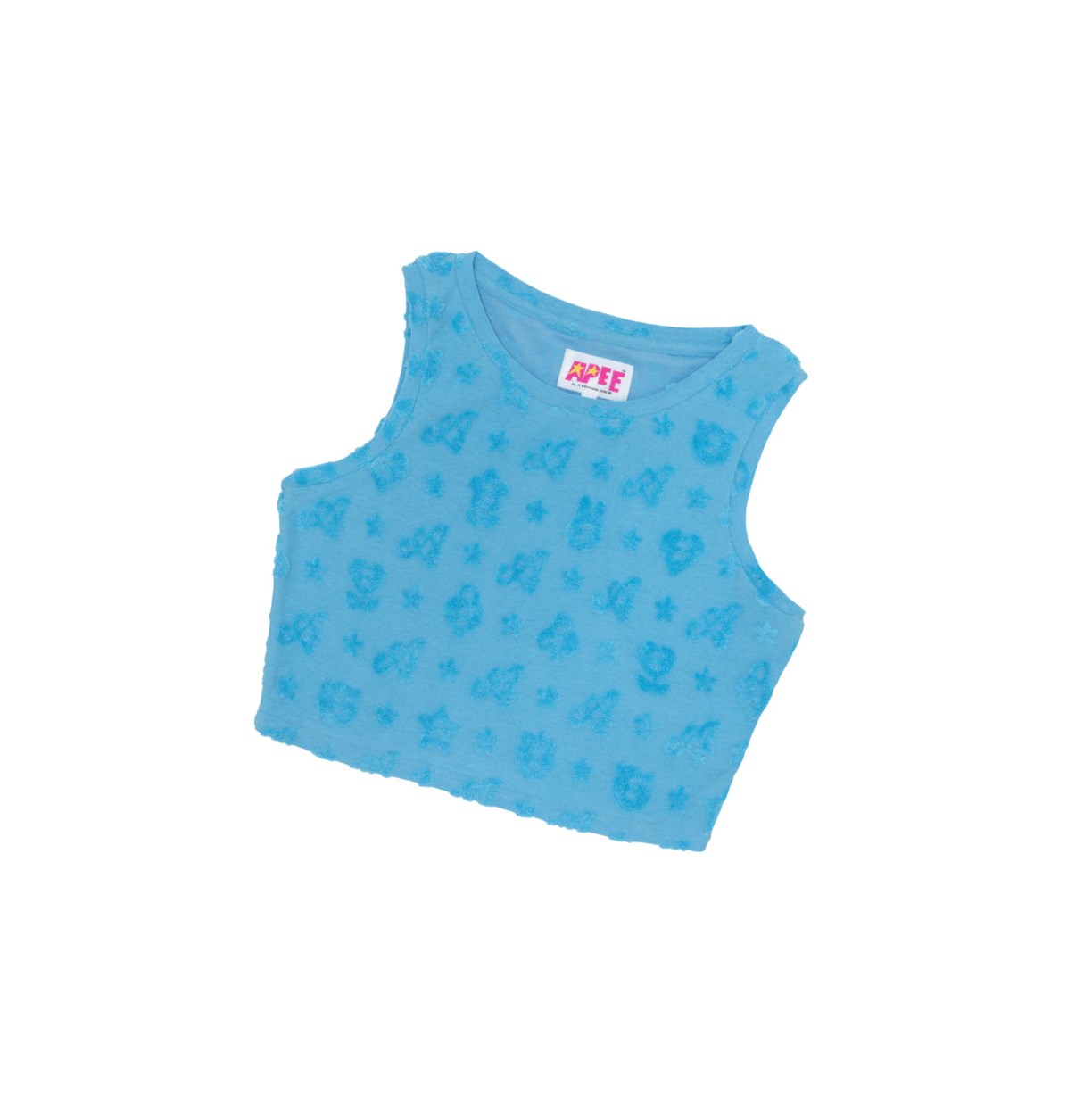 Women\'s A BATHING APE Cropped Pattern Vest Light Blue | BRTJ48761