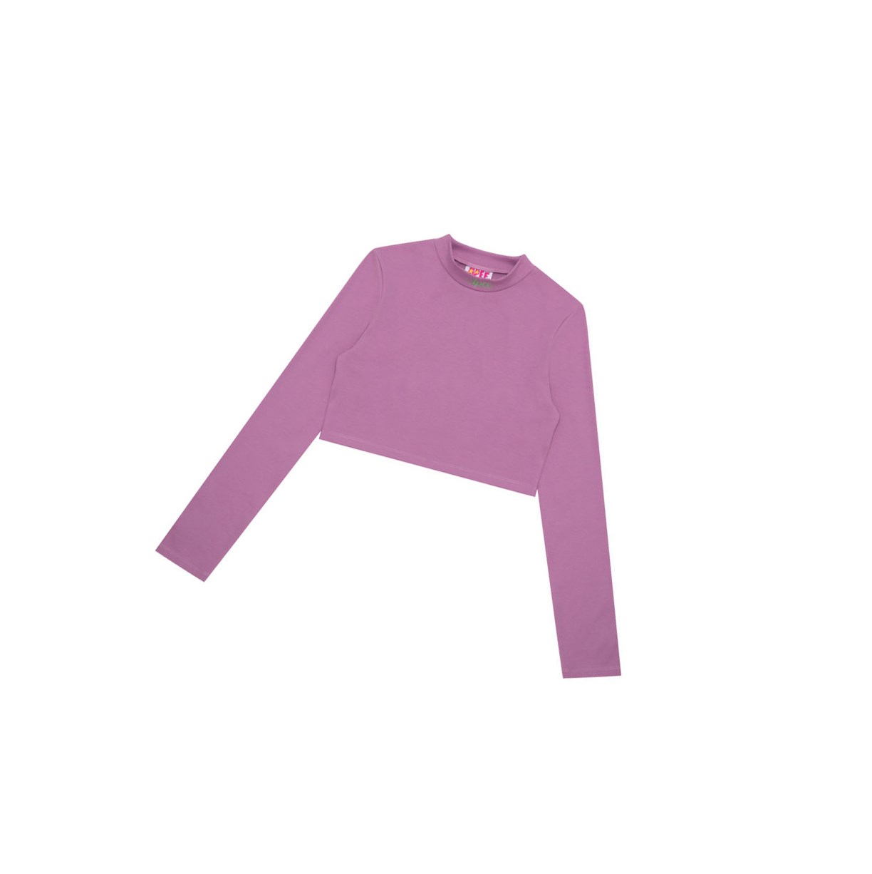 Women\'s A BATHING APE Cropped Turtle Neck Top Long Sleeve Blouse Blouse Purple | DAFT14982