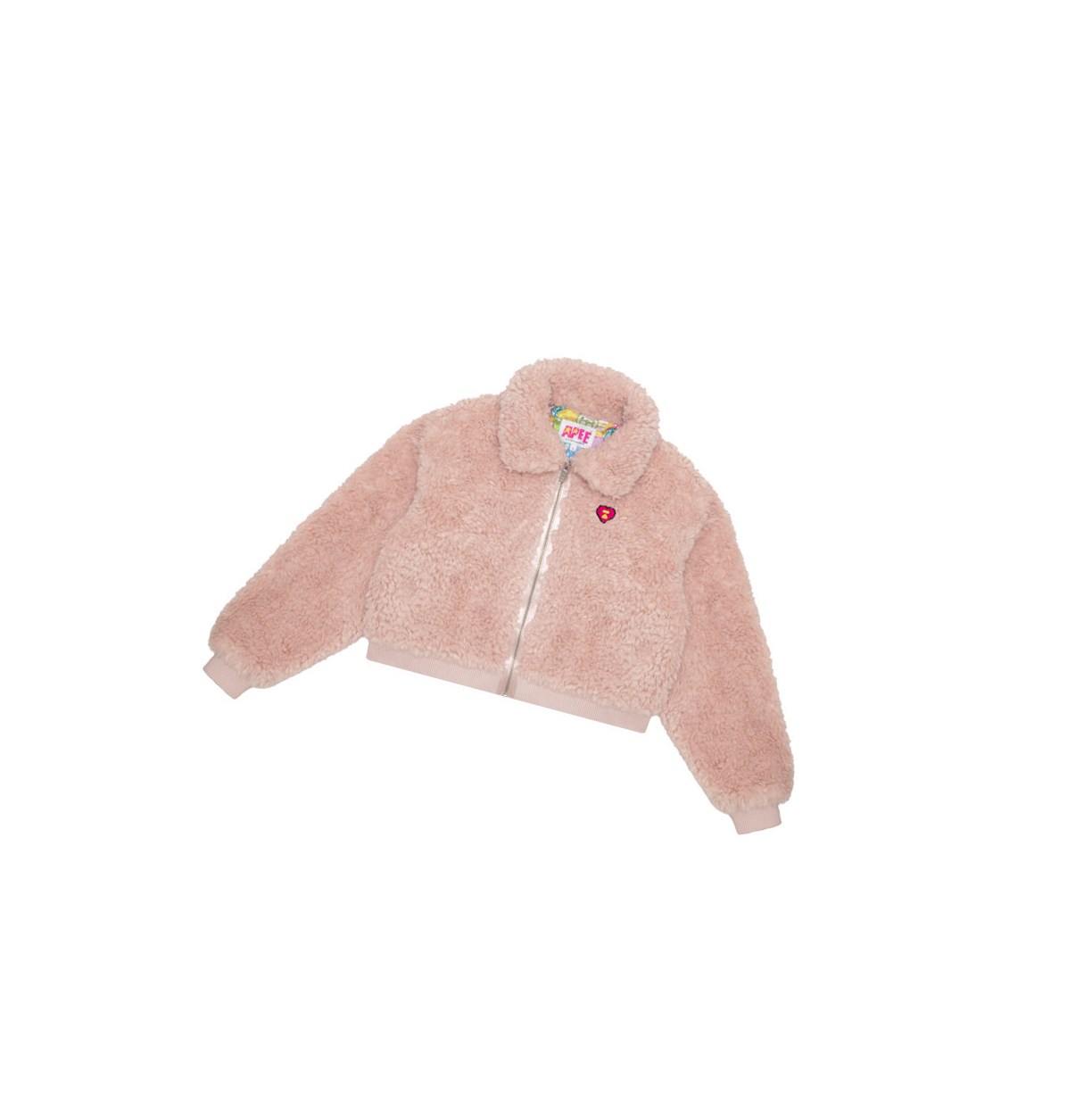 Women\'s A BATHING APE Faux Fur Jackets Pink | BFUI02359