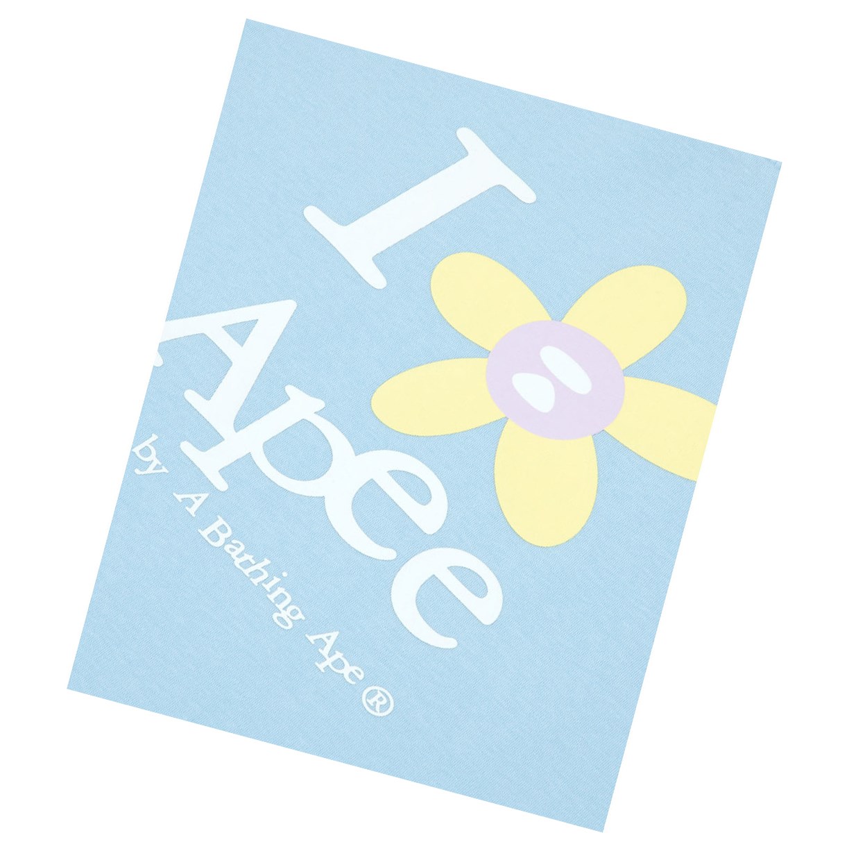 Women's A BATHING APE Flower Cropped Tee Short Sleeve T Shirts Sky Blue | KDST74216