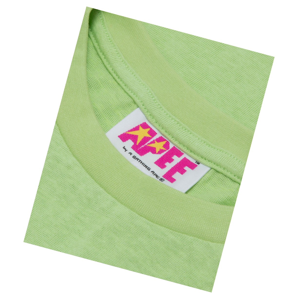 Women's A BATHING APE Graphic Cropped Tee Short Sleeve T Shirts Autumn Green | WEXD70968