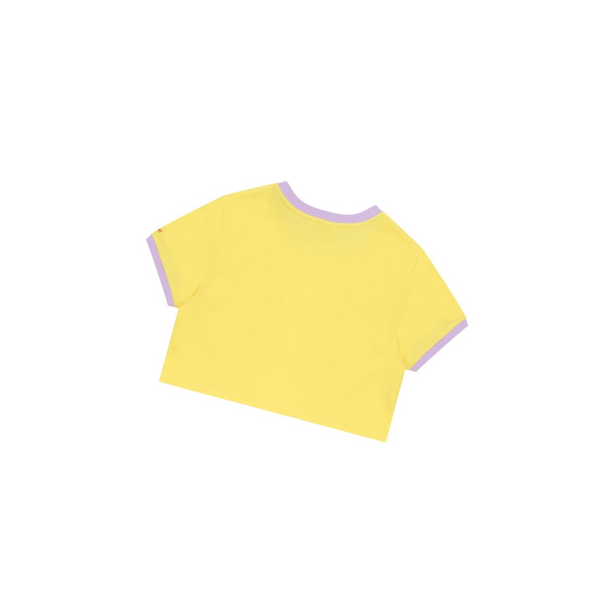 Women's A BATHING APE Heart Cropped Tee Short Sleeve T Shirts Yellow | SNLI54918