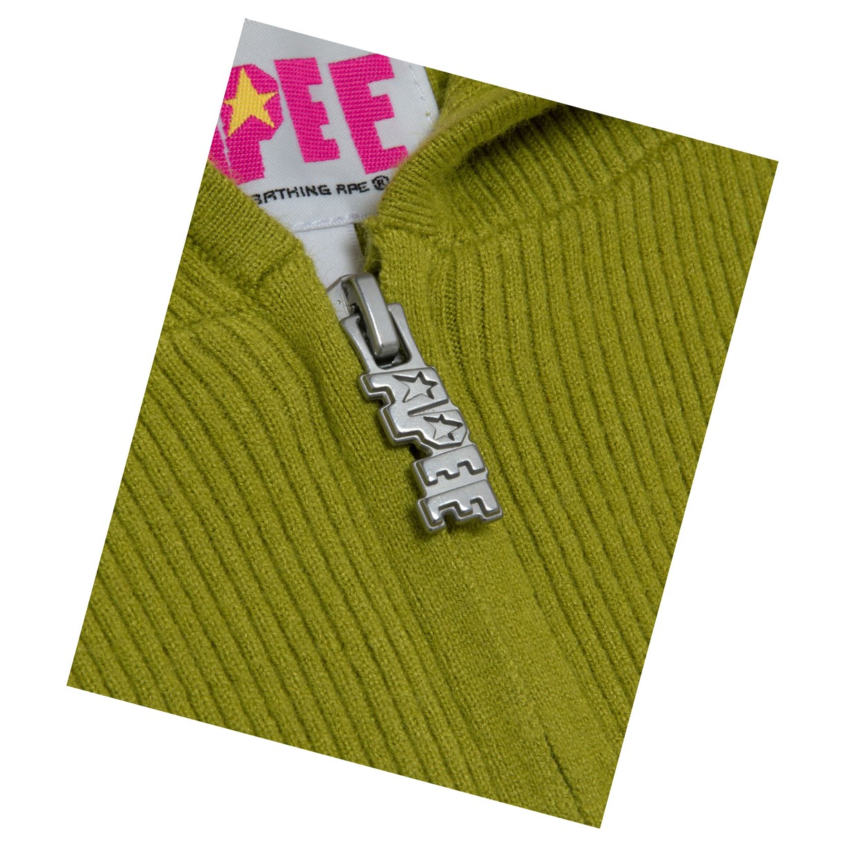 Women's A BATHING APE Hooded Cardigan Cardigan Cardigan Moss Green | JPHB17259