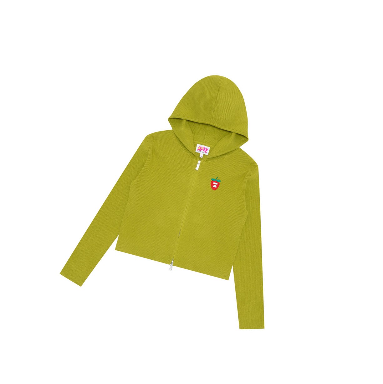 Women\'s A BATHING APE Hooded Cardigan Cardigan Cardigan Moss Green | JPHB17259