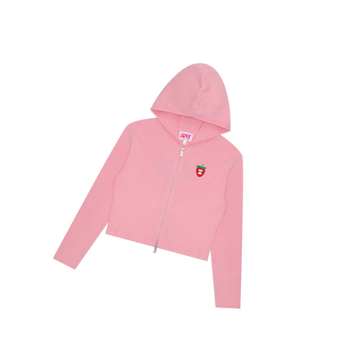 Women\'s A BATHING APE Hooded Cardigan Cardigan Cardigan Pale Pink | WHGM48126