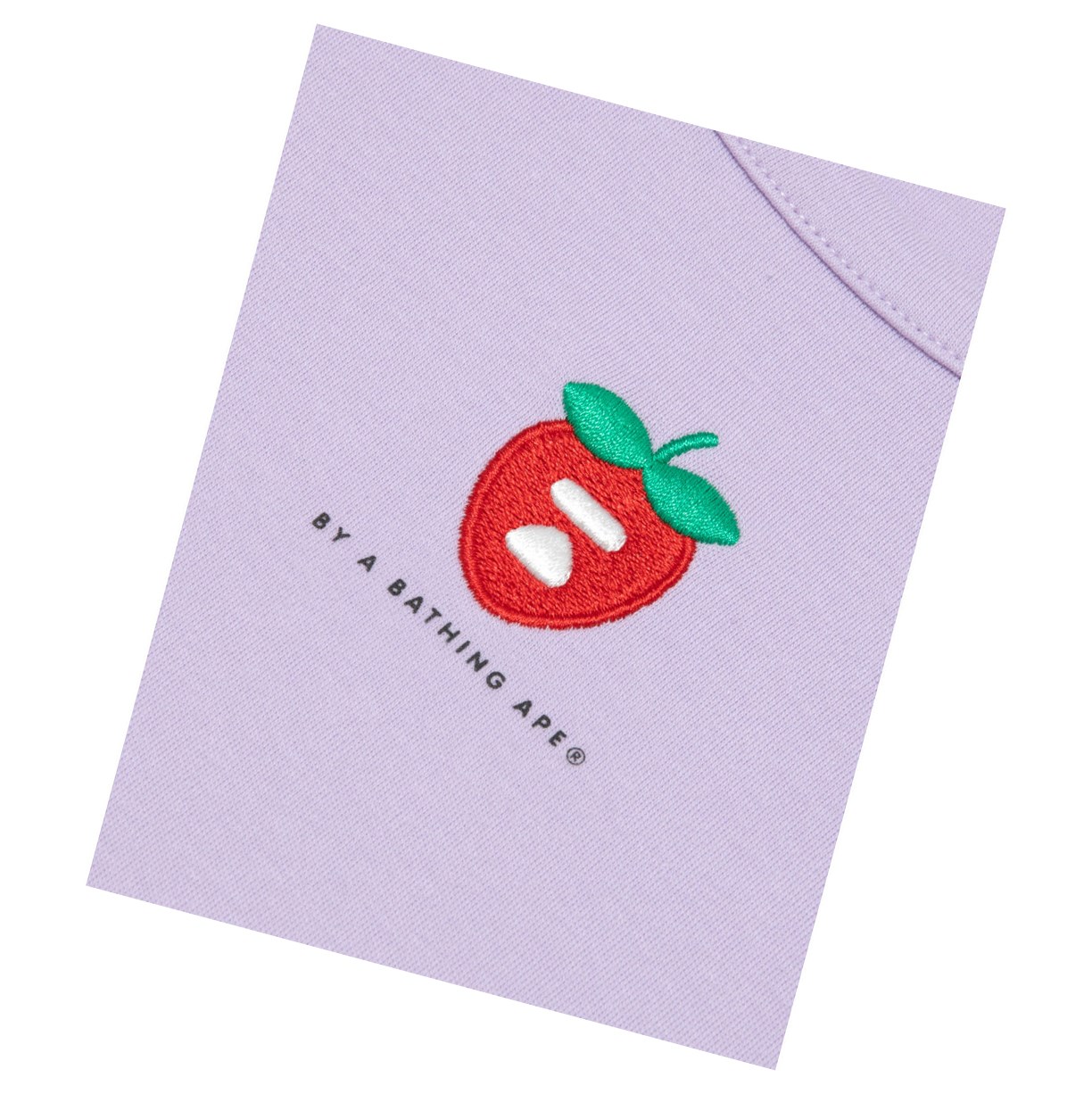 Women's A BATHING APE Logo Berry Tee Short Sleeve T Shirts Lilac | CVMO51974