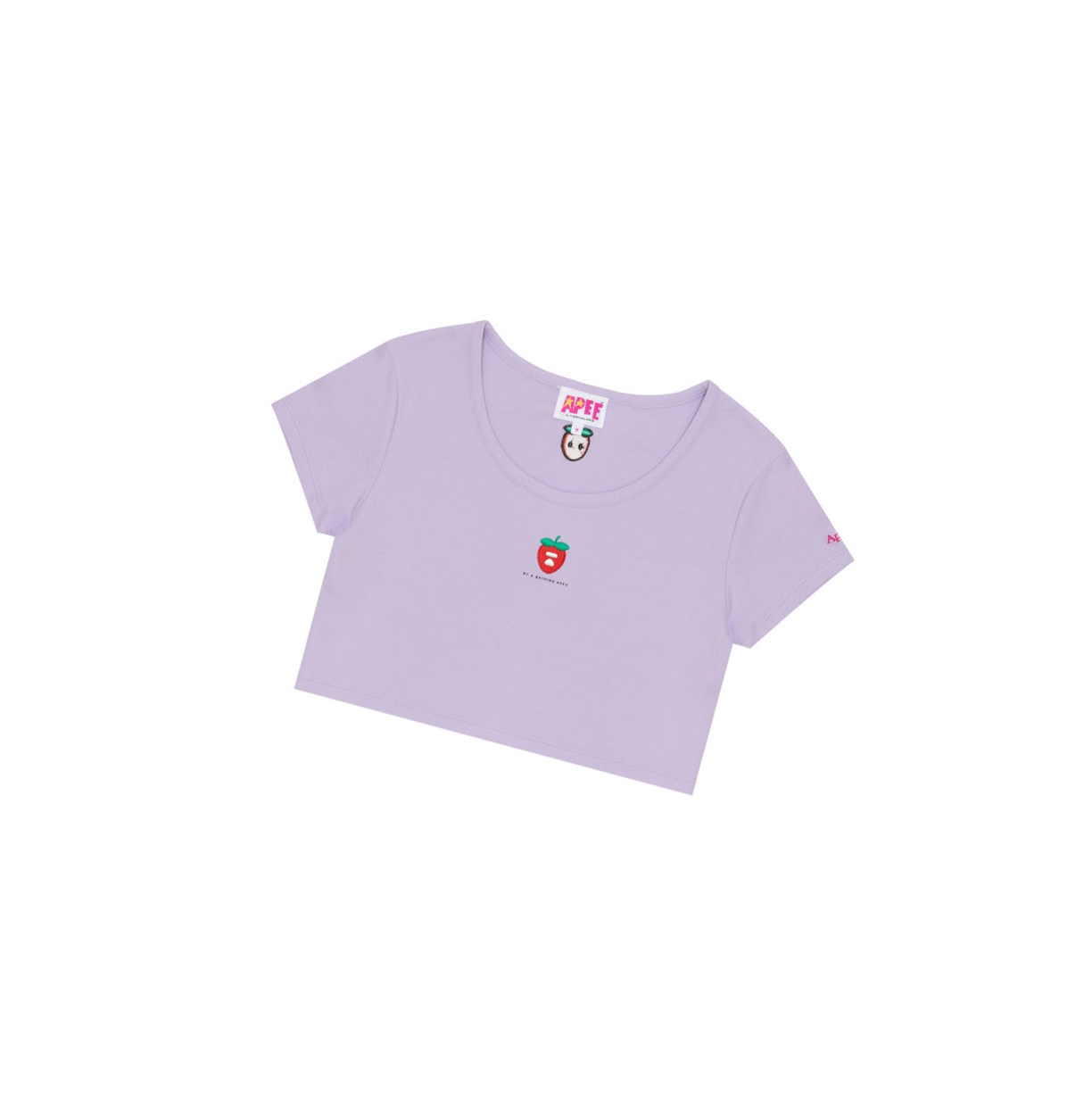 Women\'s A BATHING APE Logo Berry Tee Short Sleeve T Shirts Lilac | CVMO51974