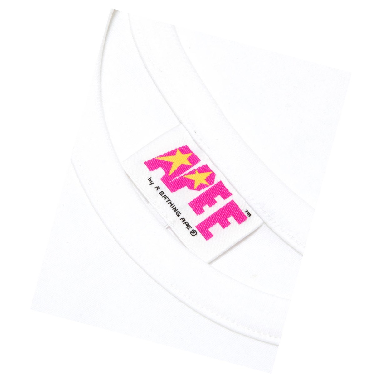 Women's A BATHING APE Logo Printed Slim Cut Tee Short Sleeve T Shirts White | QZUM91504