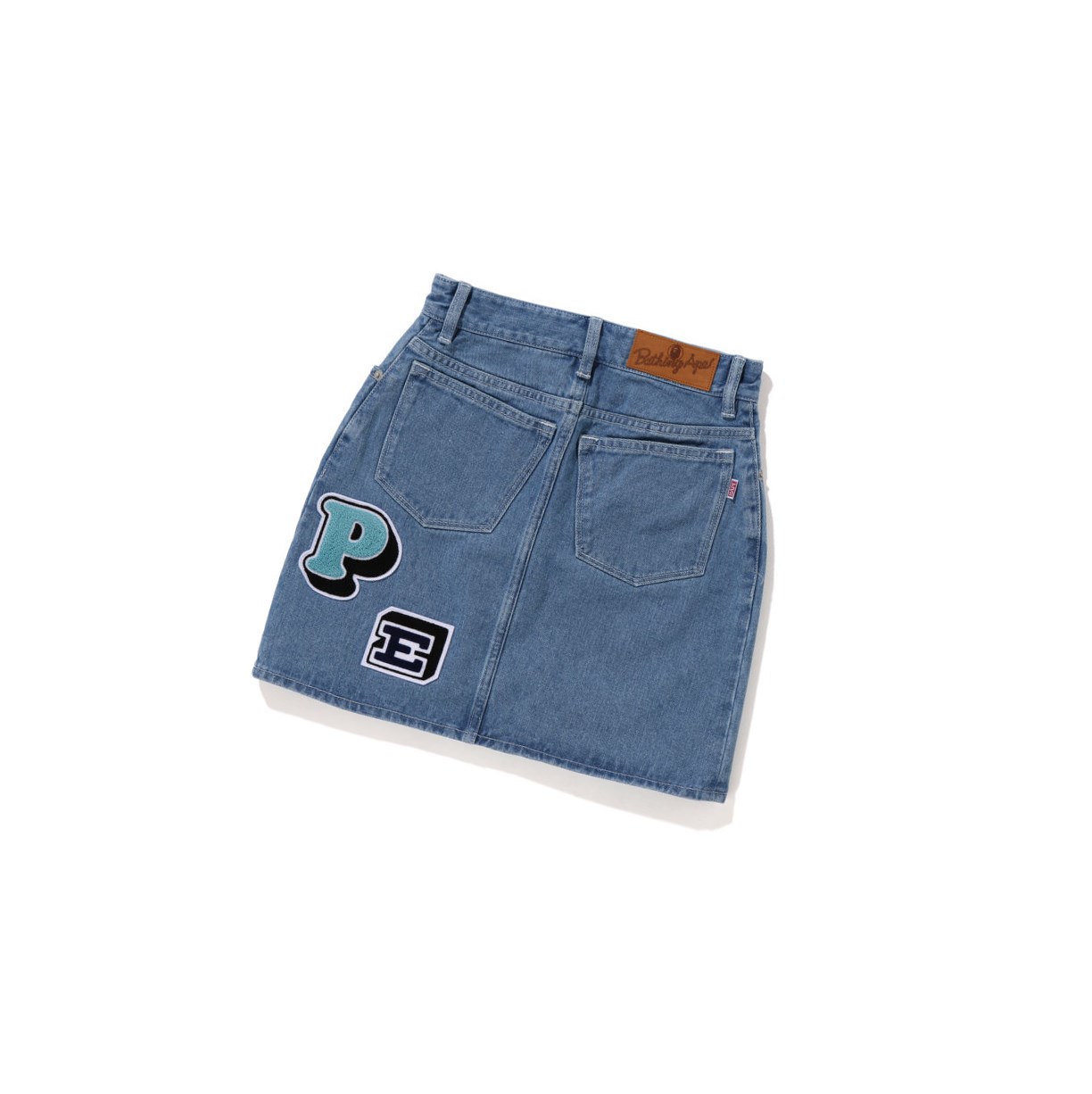 Women's A BATHING APE Multi Fonts Denim Skirts Denim | LONU94862