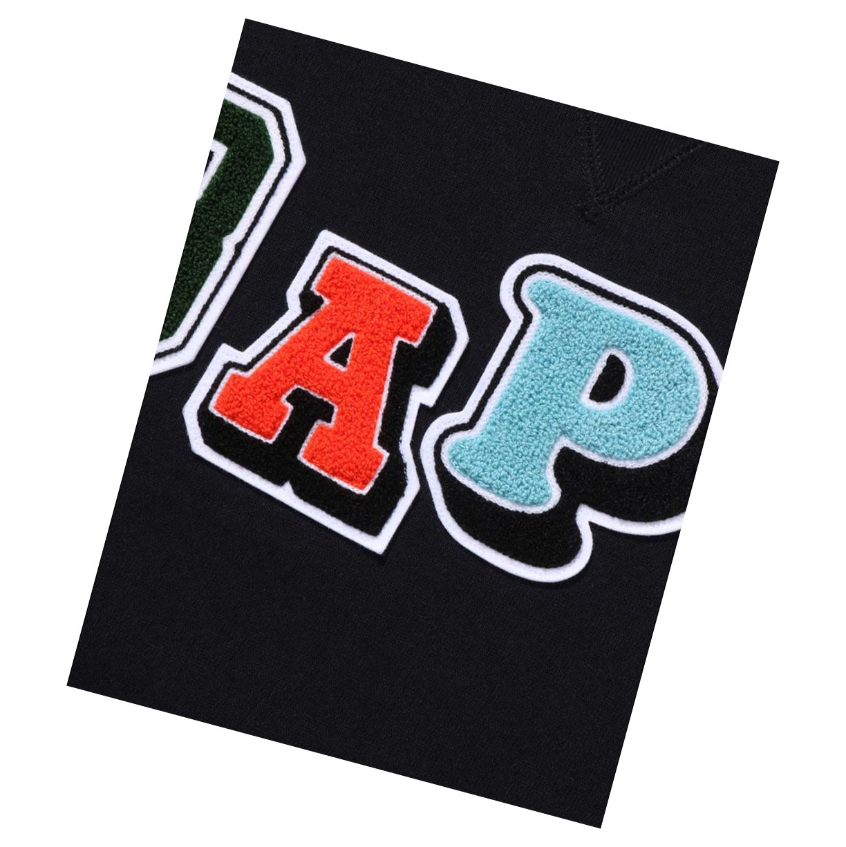 Women's A BATHING APE Multi Fonts Wide Crewneck Sweatshirts Black | UWTQ17029