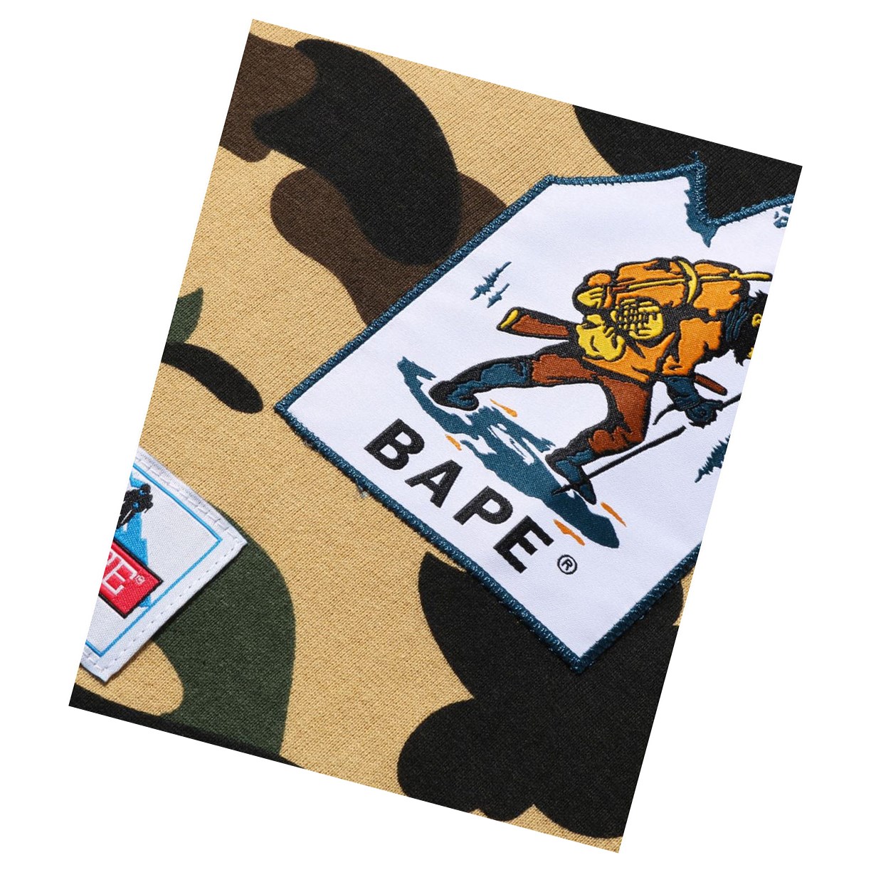 Women's A BATHING APE Multi Label 1st Camo L/S Tee Long Sleeve T Shirts Yellow | CSDO90528