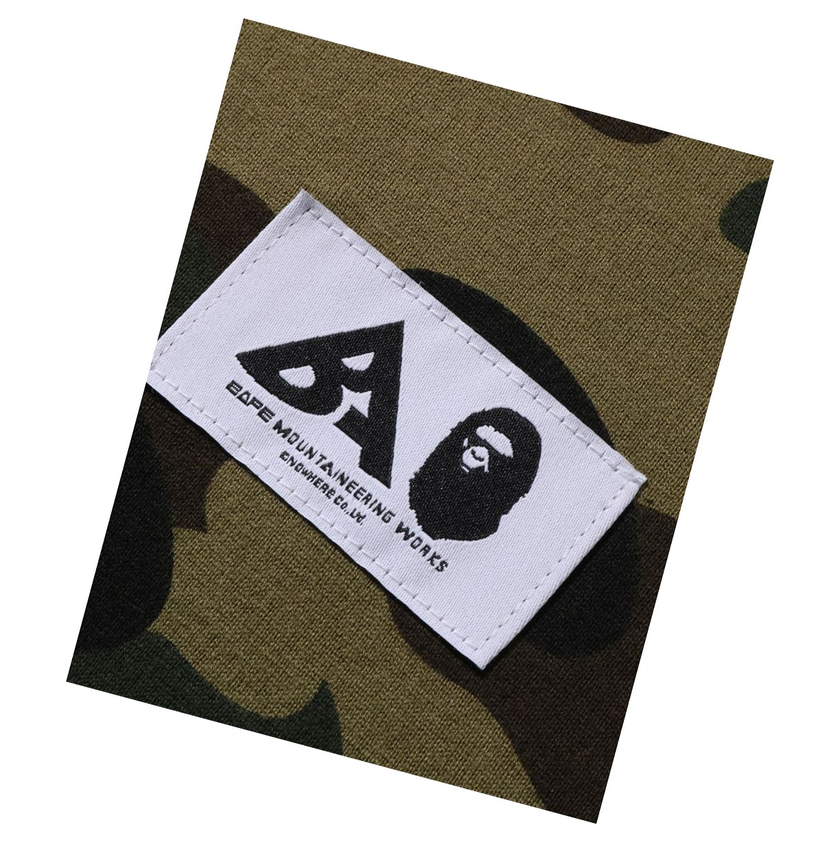 Women's A BATHING APE Multi Label 1st Camo L/S Tee Long Sleeve T Shirts Army Green | MIXR72865