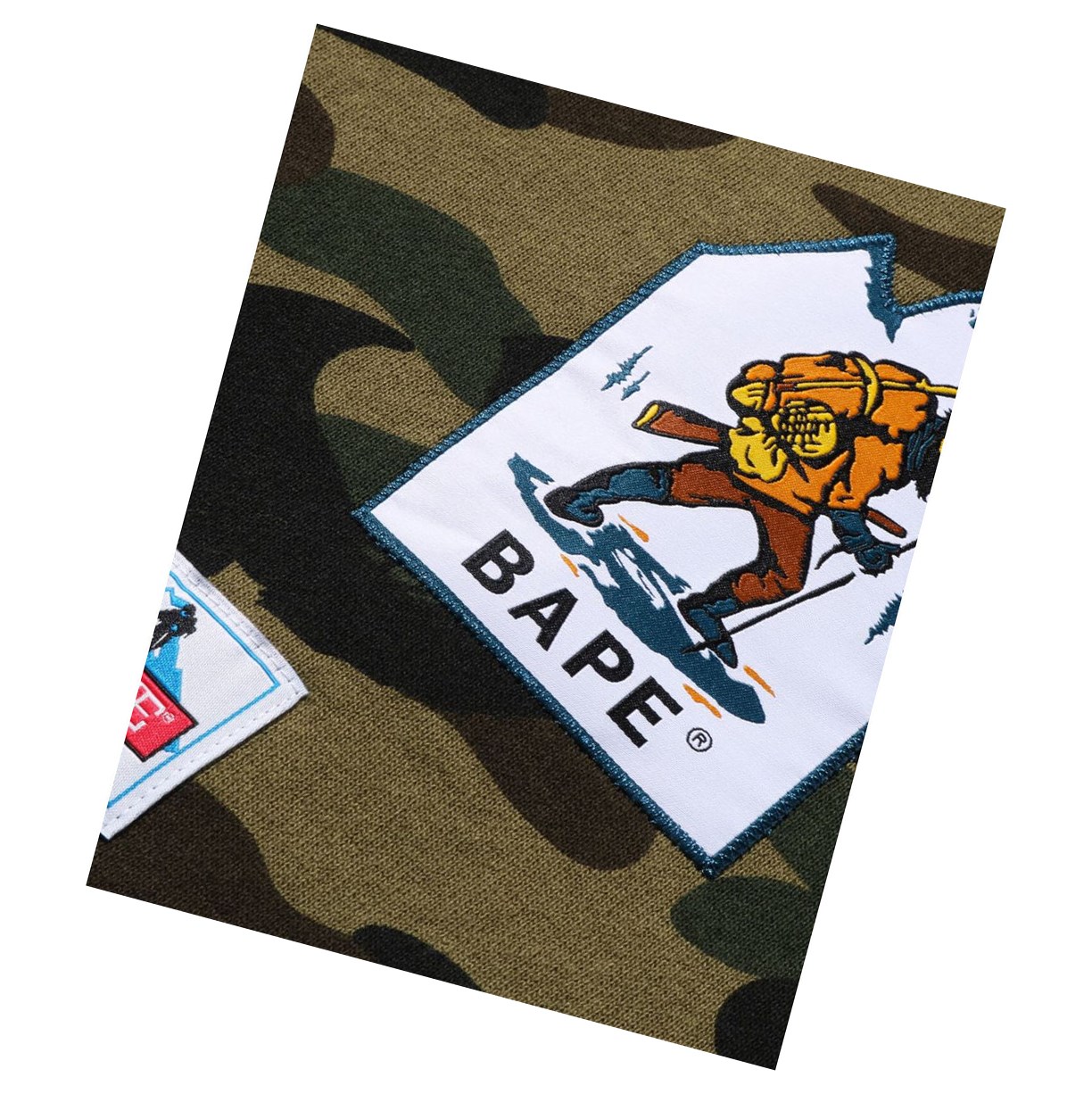 Women's A BATHING APE Multi Label 1st Camo Oversized Hoodie Army Green | UBVT51274