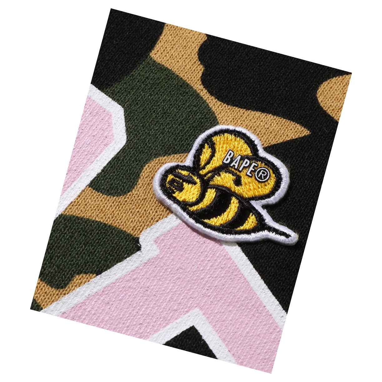 Women's A BATHING APE Multi Label 1st Camo Oversized Hoodie Yellow | ZUTX04382