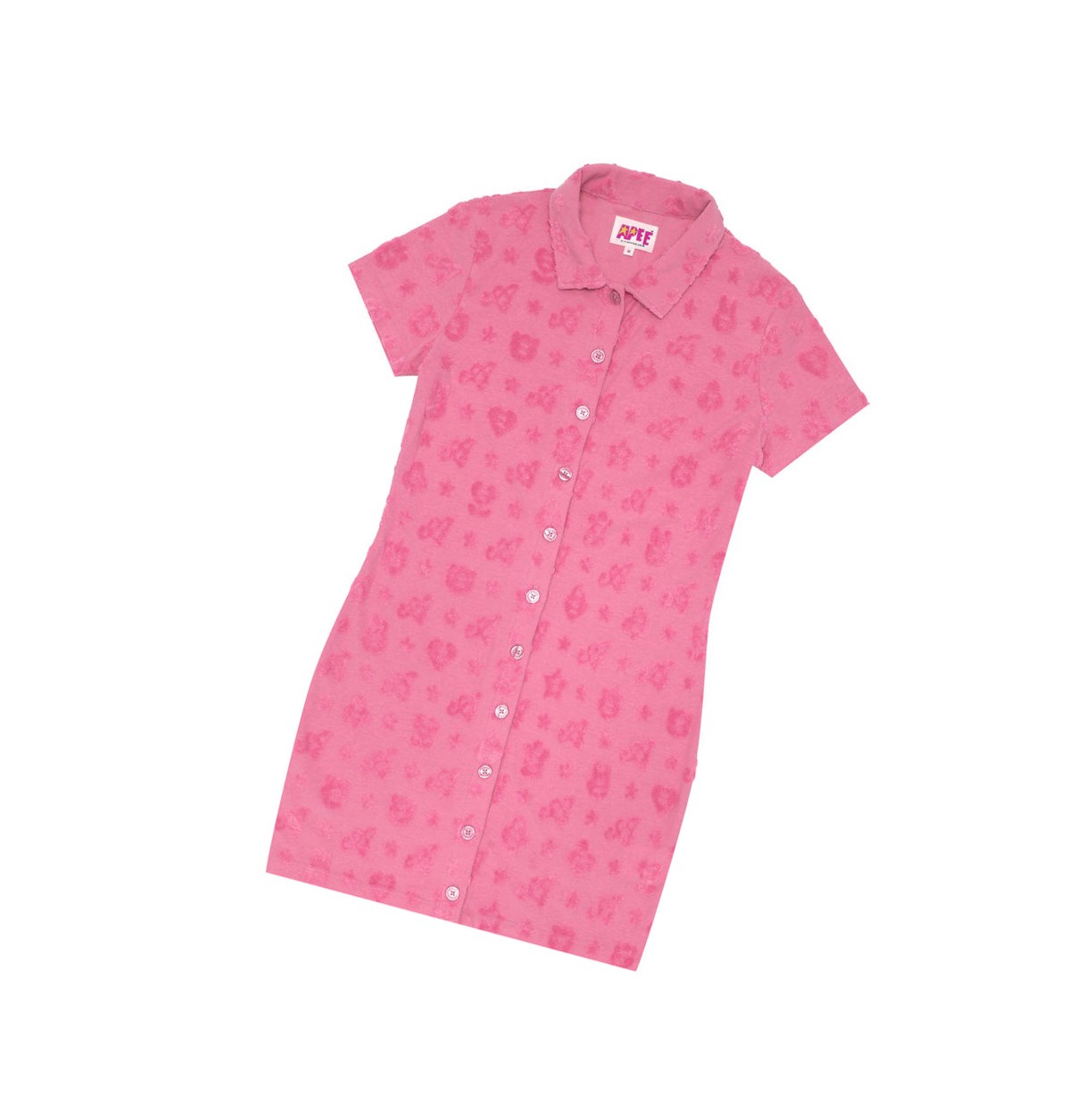 Women\'s A BATHING APE Patterned Dress Mini Dress Pink | OIBG83915