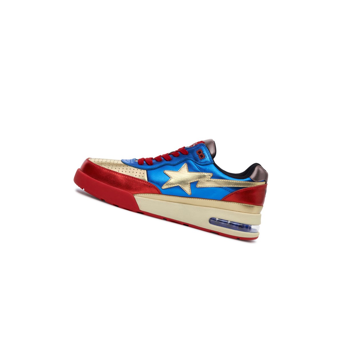 Women's A BATHING APE Road Sta Mid Sneakers Blue | JQHZ92037